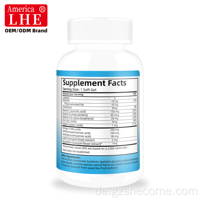 Shecome Eye Vitamin Mineral Softgels unterstützen die Sehkraft der Augen